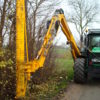 Herder HX heggenschaar op John Deere tractor