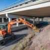 Herder OB onkruidborstel op Doosan graafmachine