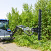 Maaiarm Scorpion 330 S met heggenschaar Greentec op New Holland tractor - armmaaier voor achter of frontmontage - haagschaar