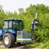 Maaiarm Scorpion 330 S met heggenschaar Greentec op New Holland tractor - armmaaier voor achter of frontmontage - haagschaar