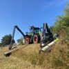 Maaiarm Spider 720 PLUS met klepelmaaier Greentec op Fendt tractor - armmaaier