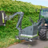 Greentec Scorpion maaiarm met heggenmulcher RC op Giant wiellader- Greentec broyeur de haie RC sur bras de fauche Scorpion