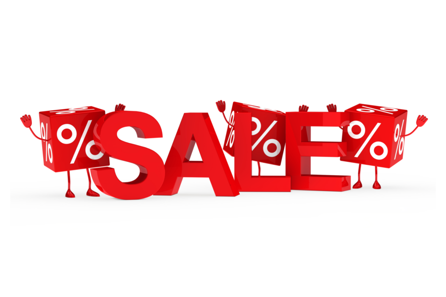 Red Boxes Celebrating Discounts